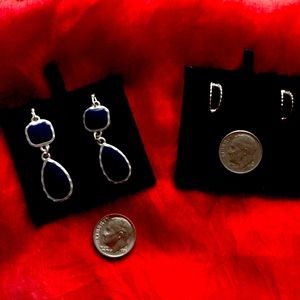 Two Pairs of Silver Earrings